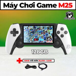 Máy Chơi Game Cầm Tay M25 – Máy Chơi Game PSP RETRO Bản 128GB Với 30.000 Game PSP PS1 MAME NES NDS – MỚI 2026