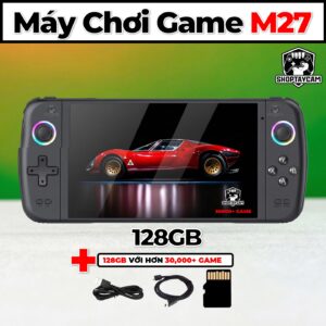 Máy Chơi Game M27 – Máy Chơi Game Cầm Tay M27 PSP RETRO Bản 128GB Với 30.000 Game PS1 PSP MAME NES NDS – MÀU ĐEN
