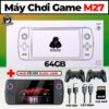 Máy Chơi Game M27 – Máy Chơi Game Cầm Tay M27 PSP RETRO Bản 64GB Với 20.000 Game PS1 PSP MAME NES NDS – MÀU ĐEN KÈM TAY CẦM RỜI